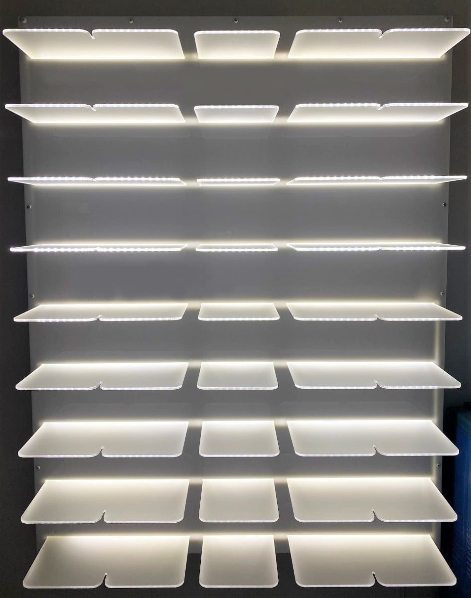 PANNELLO A MURO A MENSOLE ILLUMINATO A LED